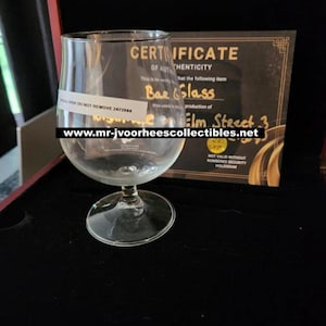 Freddy Krueger Nightmare on Elm Street 3 Original Production Used Bar Glass Prop