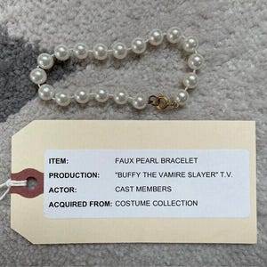 Buffy Vampire Slayer Original Screen Used Pearl Bracelet Prop