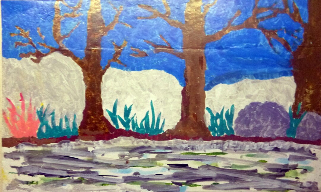 Almost Winter - Outdoor Scene.origional Art, Print Signed & Framed by ...