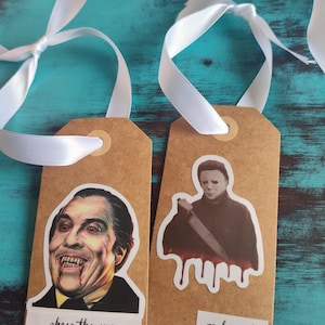 Película de terror, broma, ideas para regalos, películas de terror, fan art, pegatinas, coleccionables, etiquetas de regalo, papel de regalo, etiquetas colgantes, espeluznante, pesadilla, Crystal Lake