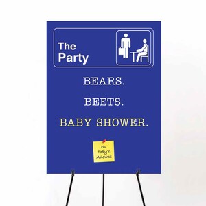 Das Büro-Babyparty-Zeichen - Das Büro-Party-Willkommens-Zeichen - Die Büro-Partydekorationen
