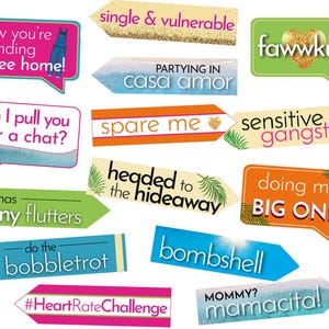 Island Party Photo Booth Props - Bachelorette / Birthday Party Supplies - Instant Digital Download