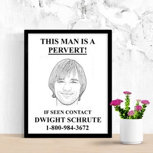 The Office "this Man is a Pervert" Custom Poster - Office Fan Gift ...