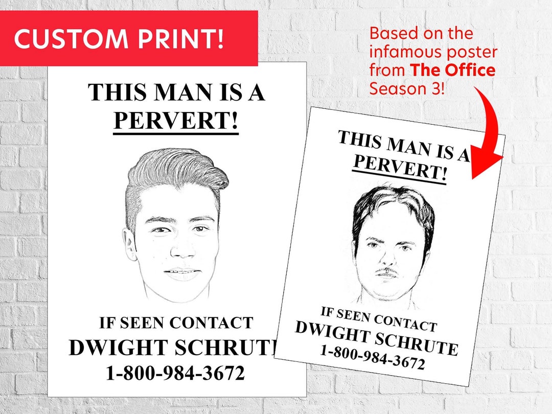 The Office "this Man is a Pervert" Custom Poster - Office Fan Gift ...