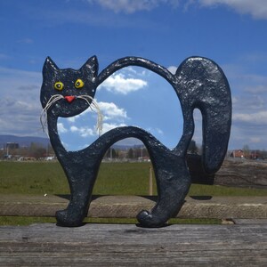 BLACK & BLUE CAT Mirrors, Decorative Wall Mirrors, Black Cat Mirror, Cat Lover Gifts, Home or Office Decor, Cat Furniture, Cat Home Decor