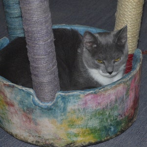 3 CAT SCRATCHERS POLES Tavolino, unico nel suo genere, Mobili per gatti unici, Decorazioni per la casa per gatti, Letti per gatti, Palo graffiatore per gatti, Tavolini rotondi