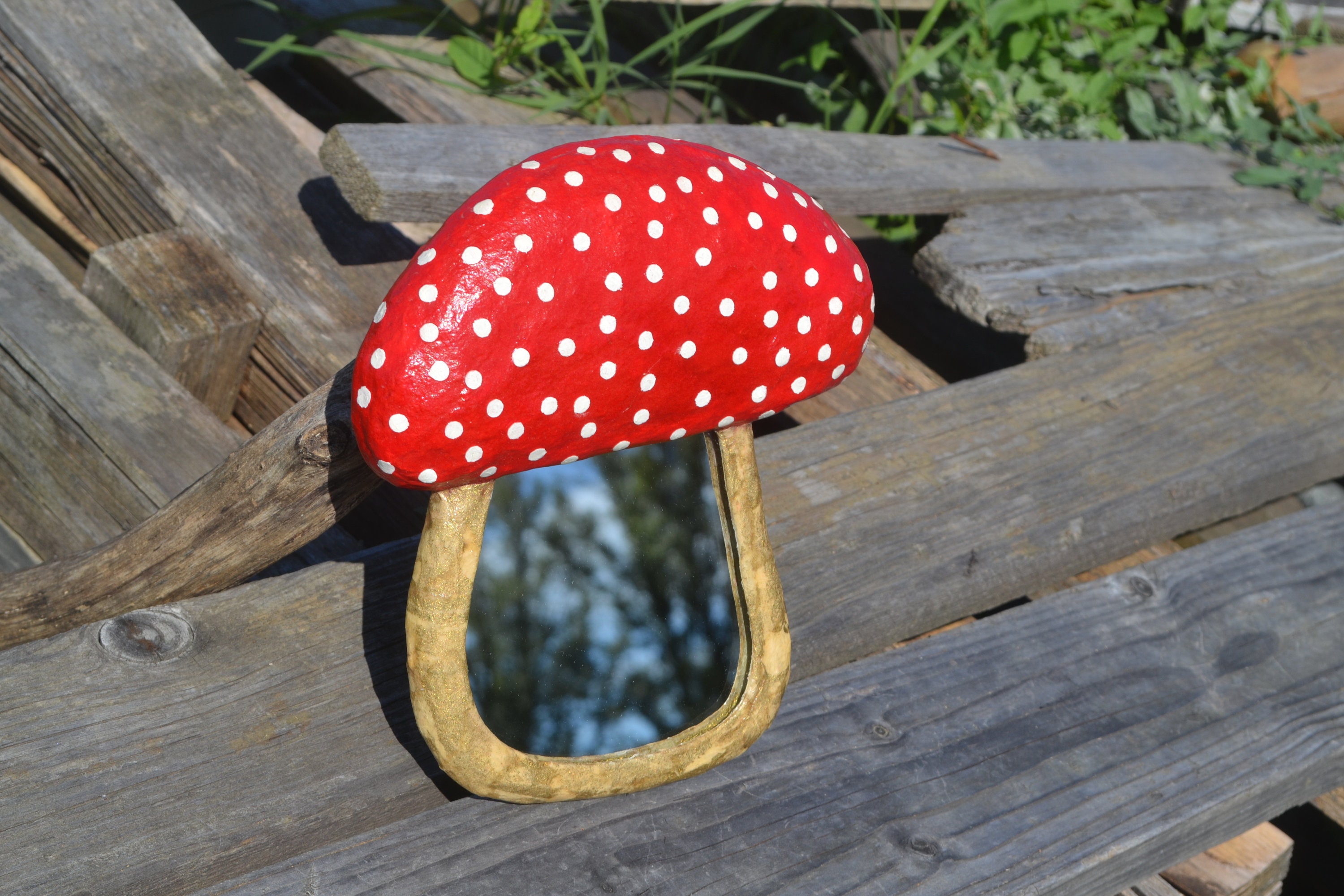 Set of 2 Wall Mirrors Mushroom shaped Mushroom Wall Decor Etsy
