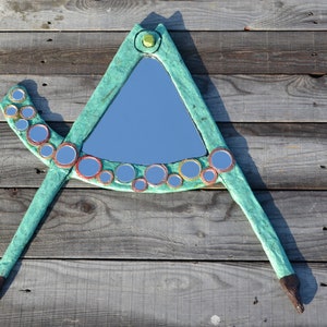 PAPIER-MACHE REPLICA di vintage divisore alare di legno per cerchi di disegno, specchio muro matematico, migliori regali per gli insegnanti, geometrico cono specchio