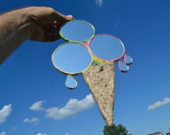 MELTED ICE CREAM Wall Mirror, Decorative Mirror, Cute Mirror, Kids Room Wall Decor, Small Modern Mirror, Ice Cream Wall Art, Children Room