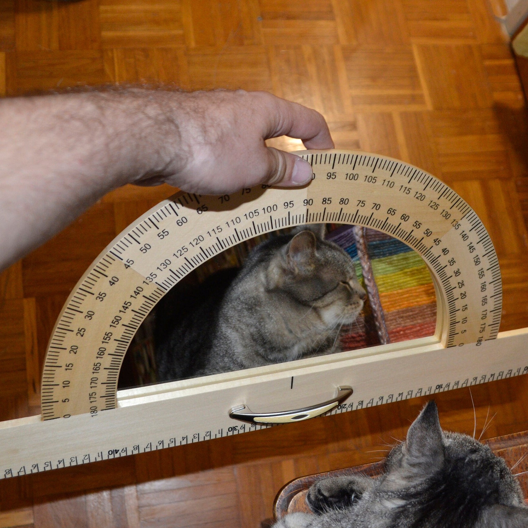 SCHOOL WOODEN PROTRACTOR, Wall Mirror, Large Wooden Protractor, Wood ...