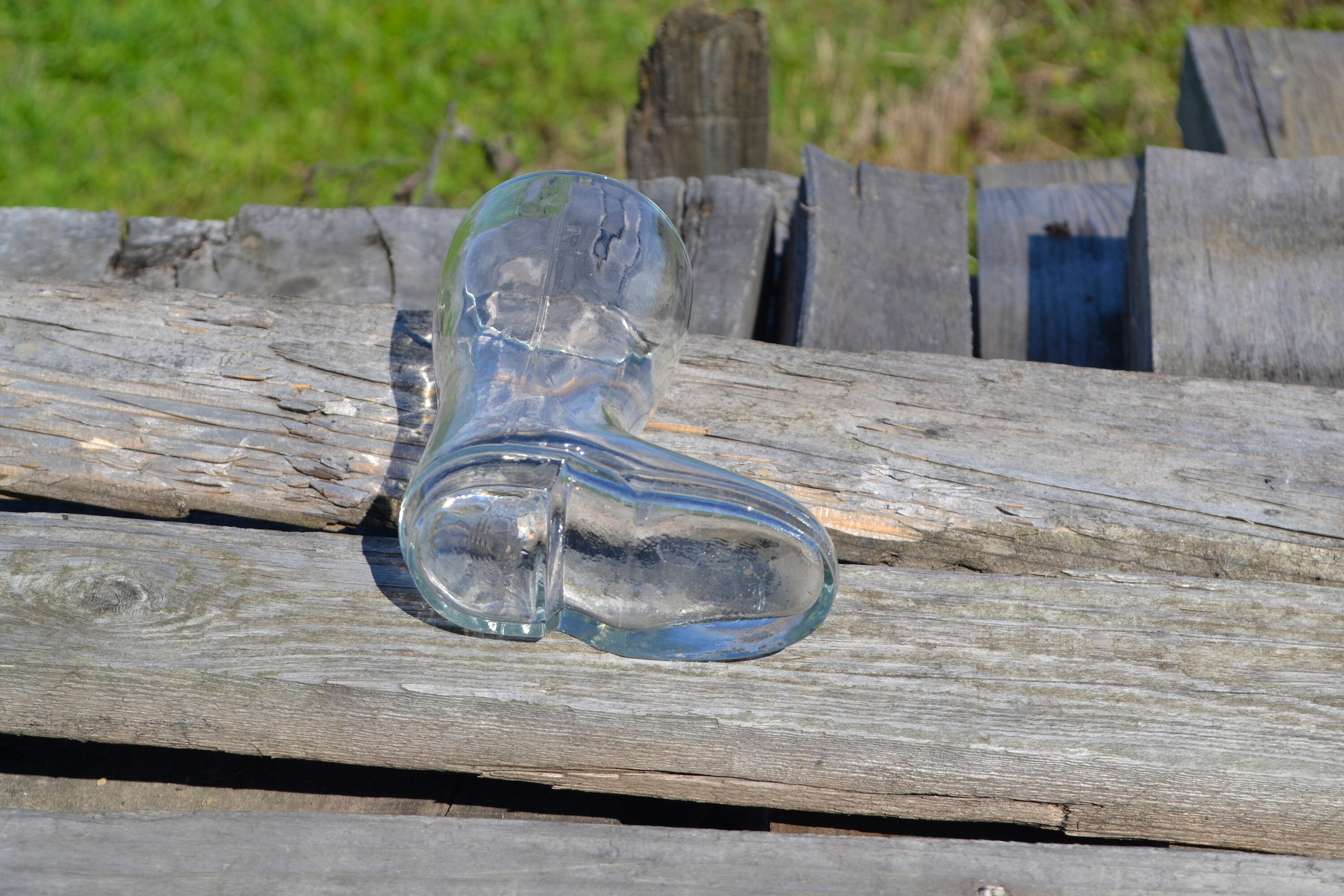GLASS BOOT VASE Vintage Glass Vase Boot Shaped Vase 25 Dl Etsy Australia