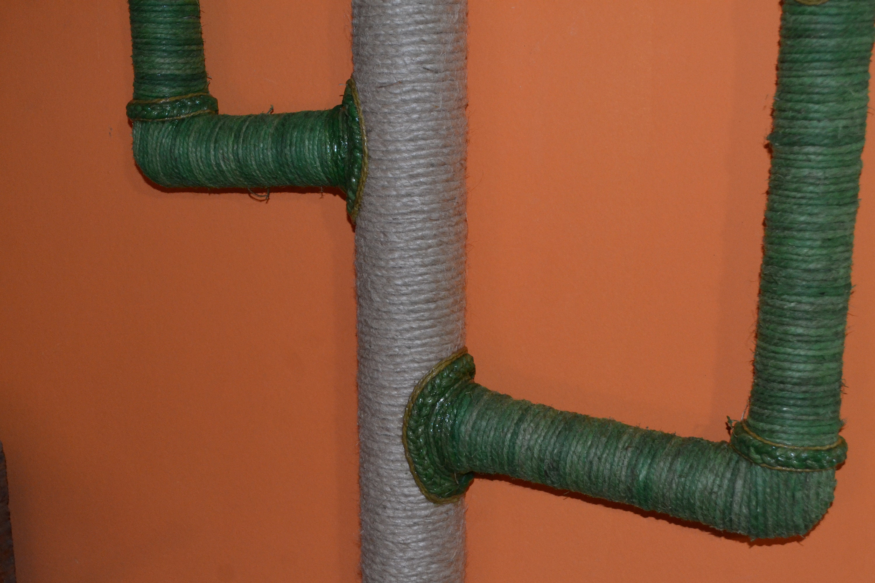 2 HEMP ROPE CACTI Jute Cat Scratcher 2 Wall Mounted Cat Etsy
