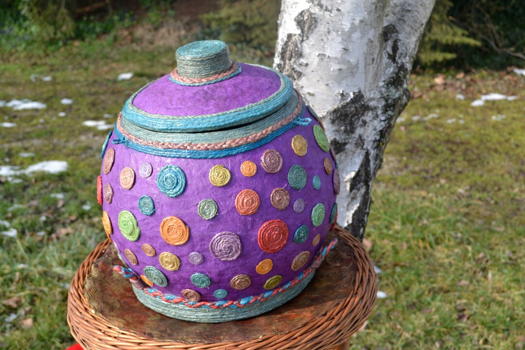 GIANT PAPER MACHE Jar Cat Cave Wall Hanging Plant Holder Etsy