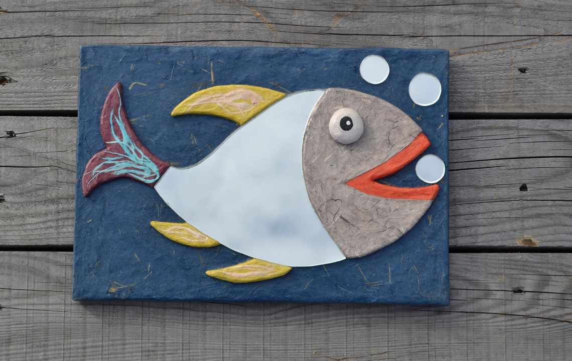 FISH WALL MIRROR Decorative Wall Mirror Fisherman Gifts Etsy