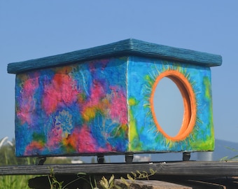 4 WHEELS CATMOBILE BOX, einzigartige Katzenmöbel, große PaperMache Box, Katze Home Decor, Multi-Use-Möbel, Hippie Katzen Box, Aufbewahrungsboxen, Box