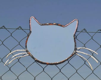 FRAMELESS CAT HEAD Decorative Wall Mirror
