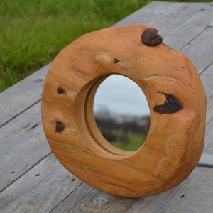 LIVE EDGE MIRROR, Vintage Wooden Mirror, Croatian Antiques, Rustic Wooden Mirror, Country Home Decor, Hanging Mirrors, Decorative Mirrors
