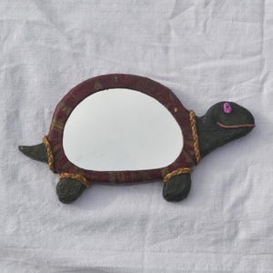 Specchio tartaruga, decorazione murale in cartapesta con animali, decorazione per la cameretta dei bambini
