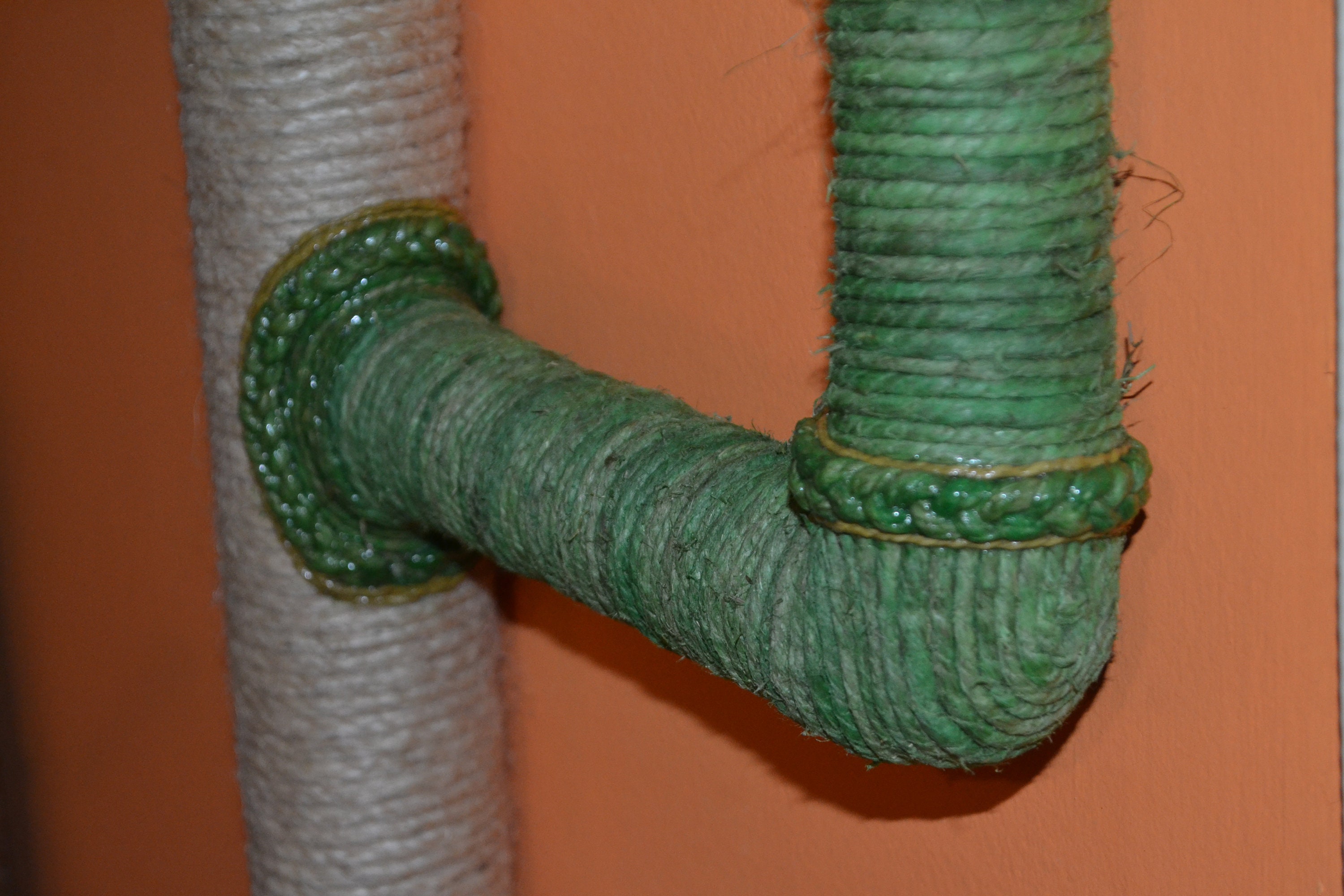 2 HEMP ROPE CACTI Jute Cat Scratcher 2 Wall Mounted Cat Etsy