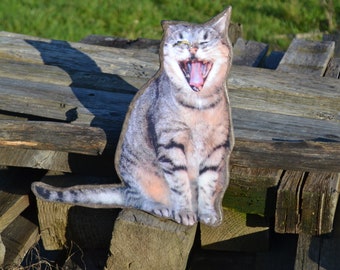 猫さんの壁掛け鏡 SIVKO シルエットミラー サイン入り ユニークな猫ミラー、装飾壁掛け