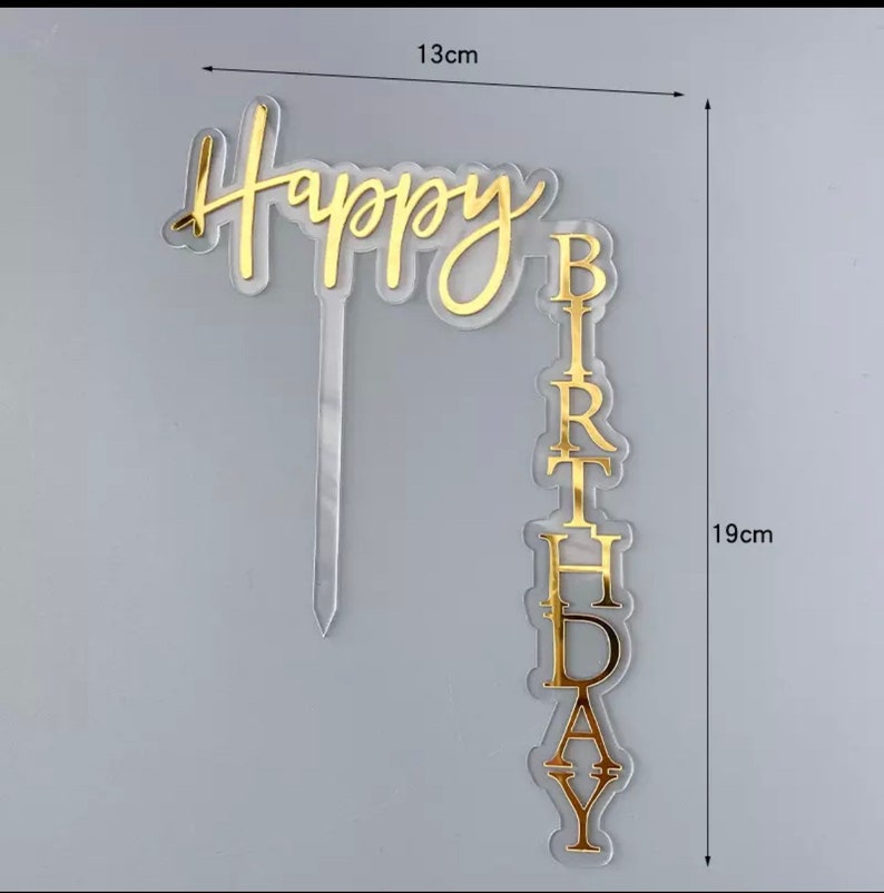 Happy Birthday Cake Stand Happy Birthday Acrylic Sign Etsy