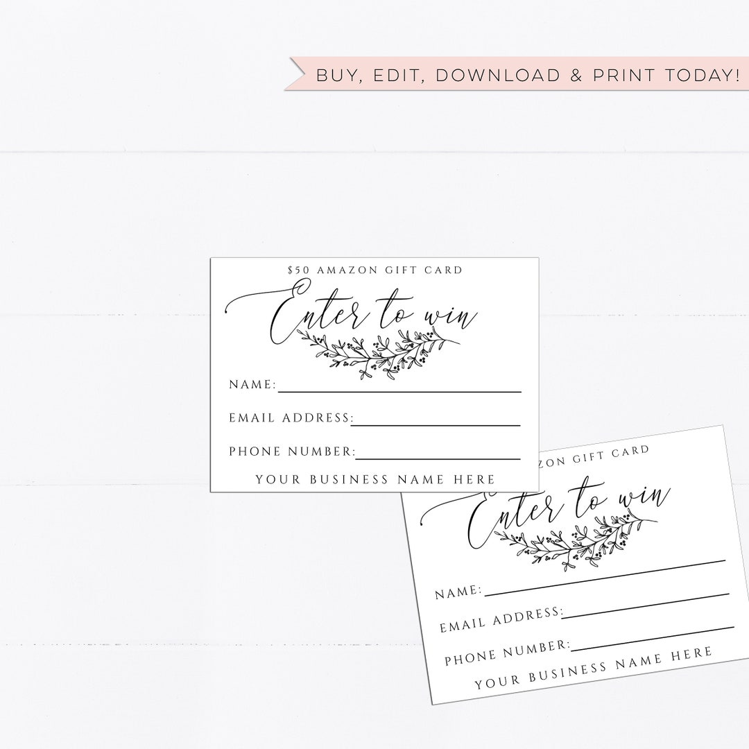 Enter To Win Raffle Template 3 5x2 5 Editable Raffle Ticket Etsy enter-to-win-raffle-template-3-5x2-5-editable-raffle-ticket-etsy