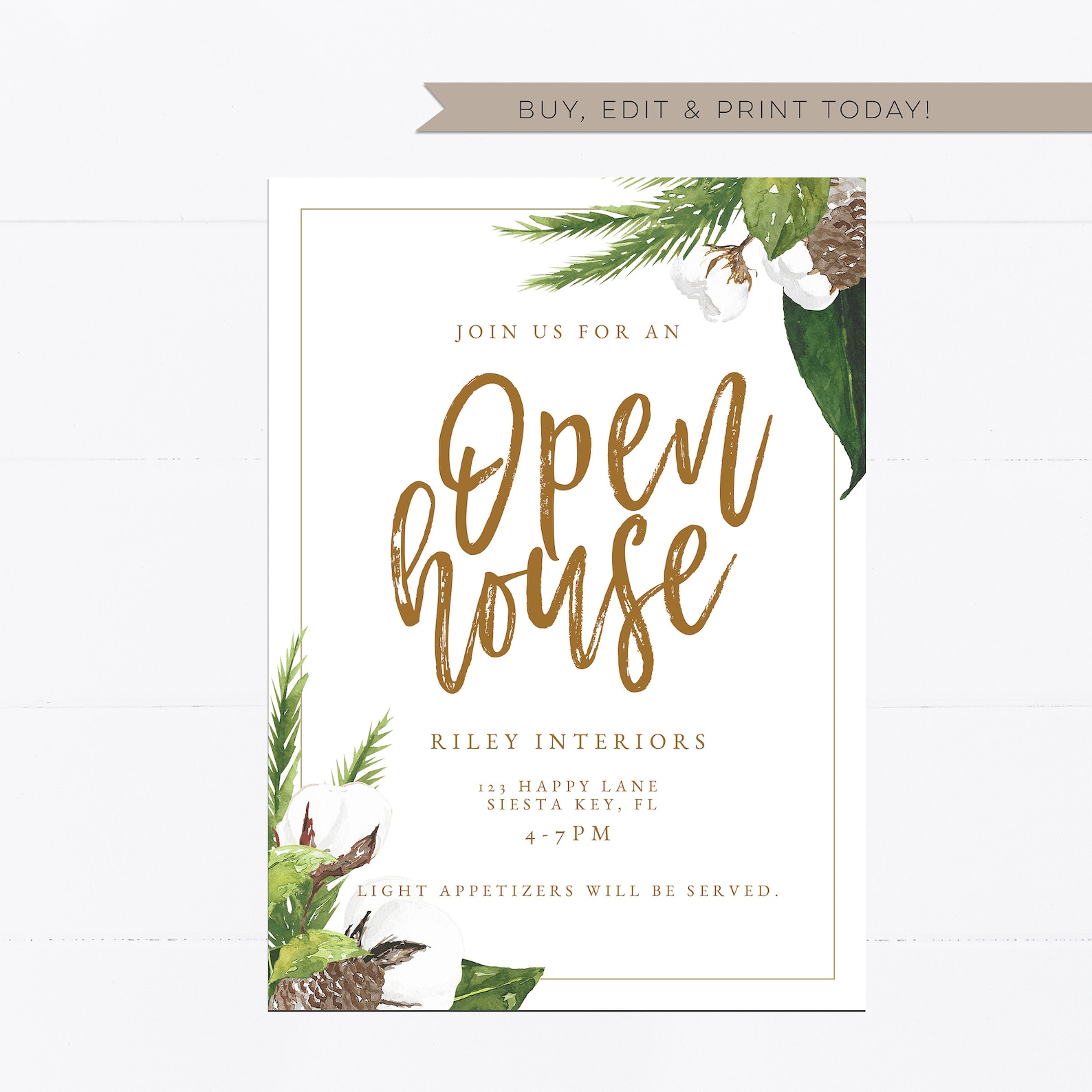 Open House Invitation Template