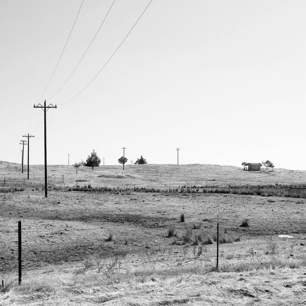 Merced, California, Black & White photograph, rural landscape, Art Print, Square,  fine art photography, BW, landscape, rural