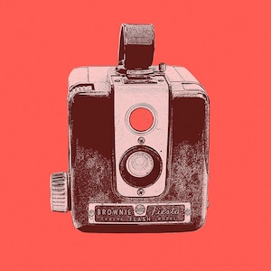 Classic camera, Brownie, Kodak, vintage camera print, camera art, art print, digital print, Kodak Brownie print
