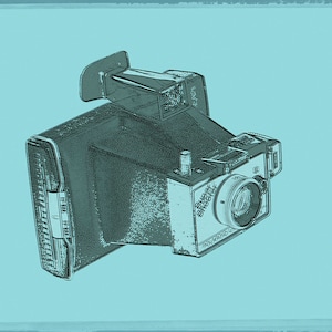 Polaroid print, Polaroid Super Shooter, Film Camera, Classic Camera, Art Print, Wall Art, Vintage Camera, Digital Print, Fine Art Print