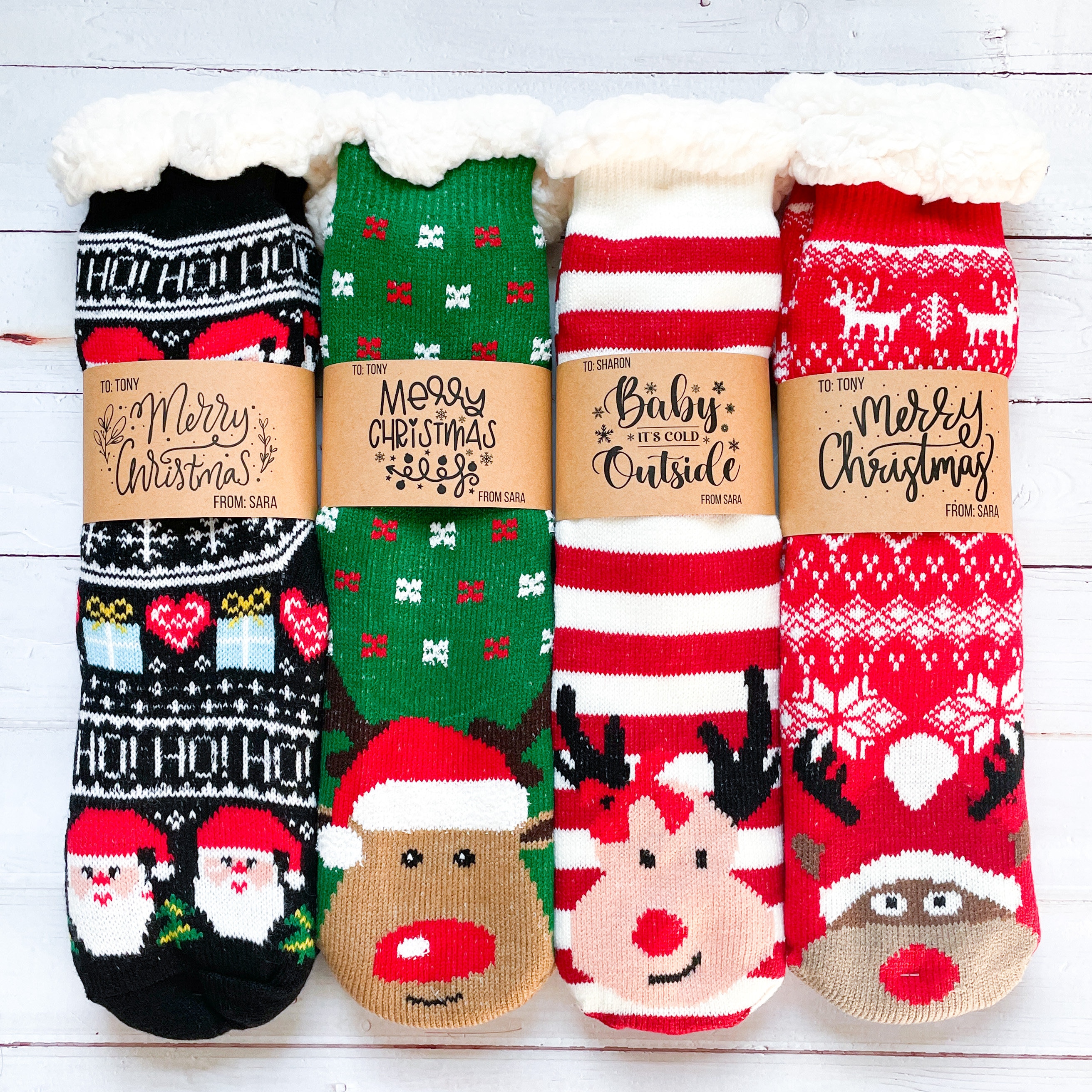 Christmas Fuzzy Sock for Women Cozy Socks Fluffy Socks Warm Thick Socks ...