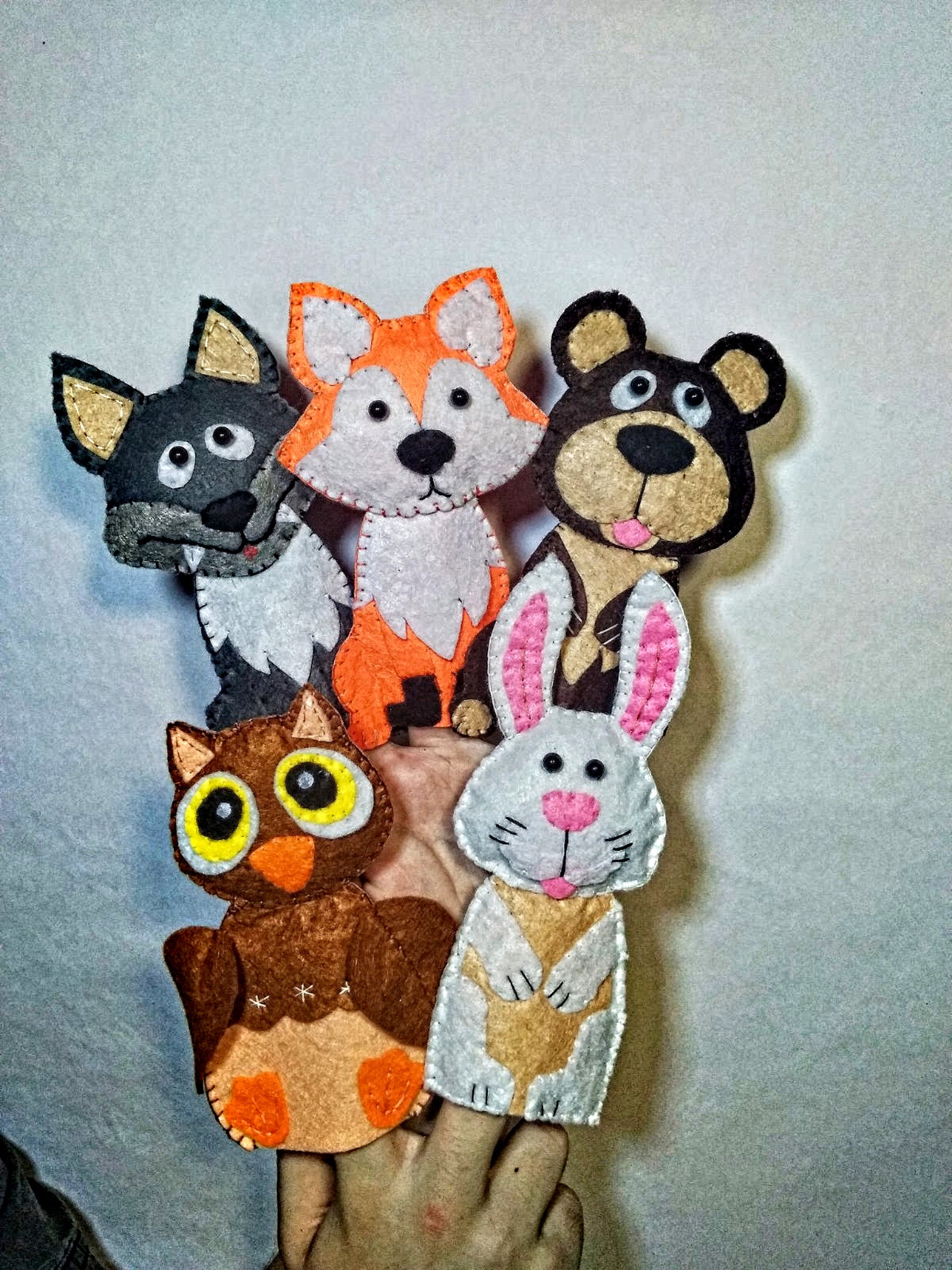 Woodland animals finger puppets Forest animals toy Montessori Etsy