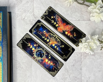 Fantasy Metal Bookmarks ~ Celestial Silvered Metal Bookmarkers