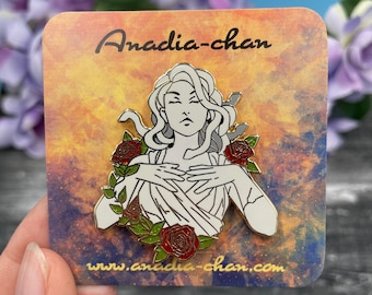 Original Medusa Hard Enamel Pins Glitter Greek Mythology