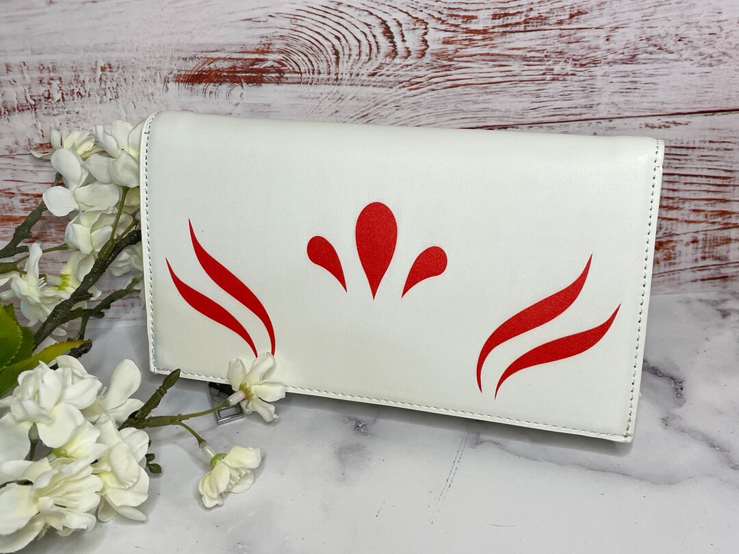 Kitsune Fox Fantasy Wallets Faux Leather White Wallet Clutch With