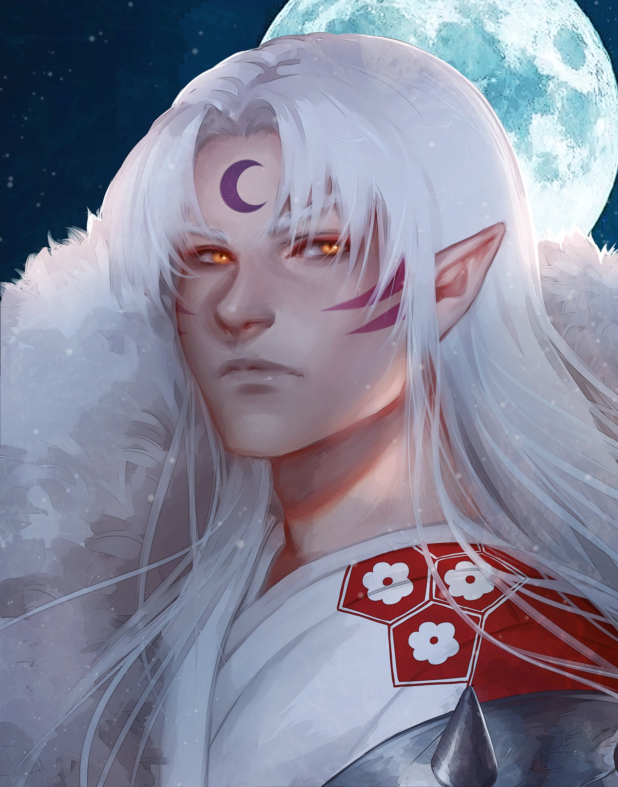 Sesshomaru From Inuyasha Art Print 8x10 And 11x14 Posters Etsy