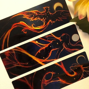 Marcapáginas metálicos de fantasía ~ Criaturas mágicas celestiales ~ Sirena, Dragón, Fénix, Zorro Kitsune, Hidra, Hada, Grifo, Pegaso