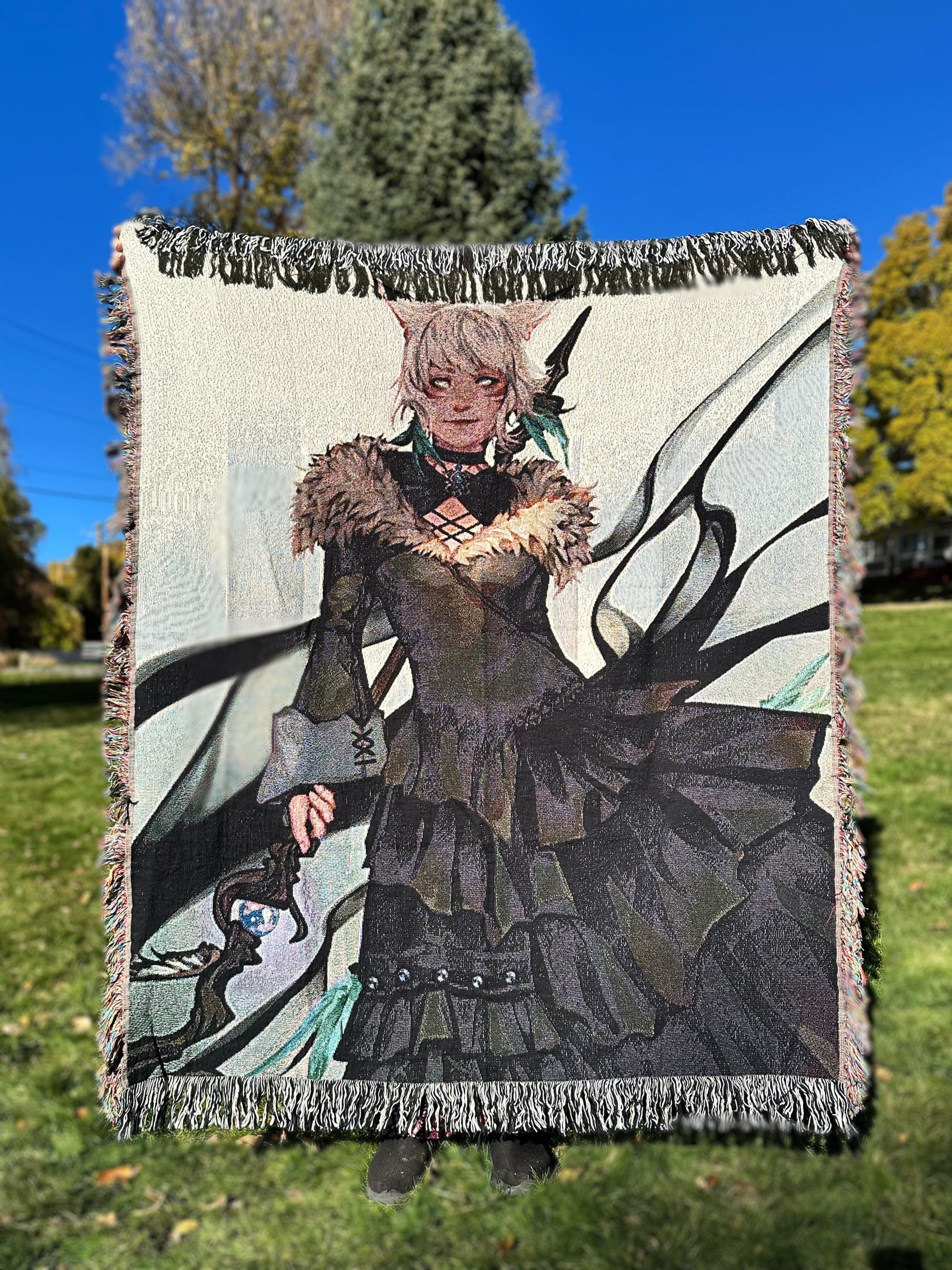 Y’shtola Woven Tapestry Blanket - Inspired by Final Fantasy XIV Artwork