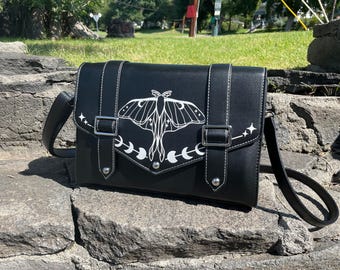 Bolso de hombro Ita Fantasía Celestial Original - Bolso Ita de piel sintética negra para exhibir pines esmaltados