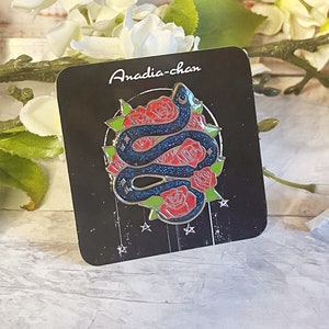 Original Starry Black Snake with Roses