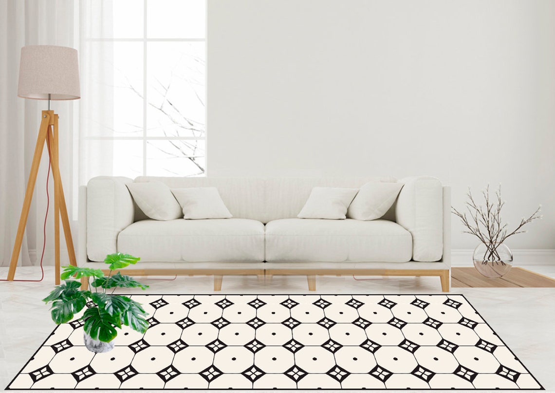 Vinyl Mat. Vinyl Mat .runner Vinyl Floor . PVC Rug. Geometric Etsy