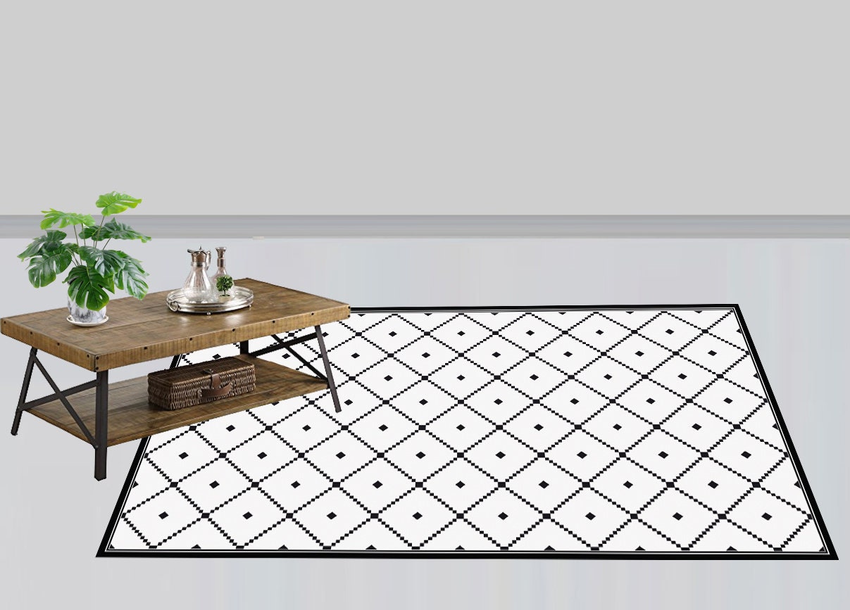 Vinyl Mat. Vinyl Mat .runner Vinyl Floor . PVC Rug. Geometric Etsy Israel