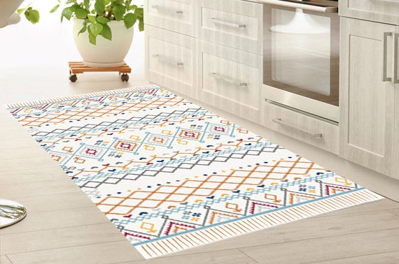 3D madera patrón mármol alfombra cocina alfombra absorbente alfombra puerta  dormitorio pasillo largo alfombra alfombra antideslizante A10 15.7x23.6 in