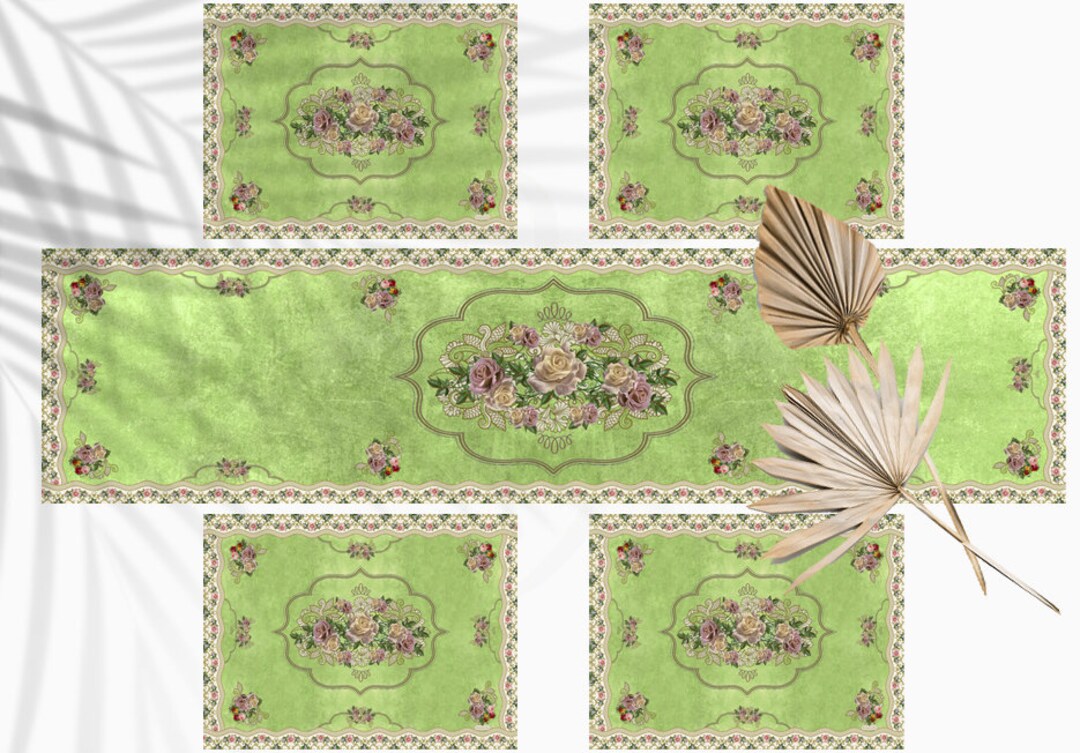 Placemats Vinyl Set.vinyl Tablecloth.runner&placemats Etsy