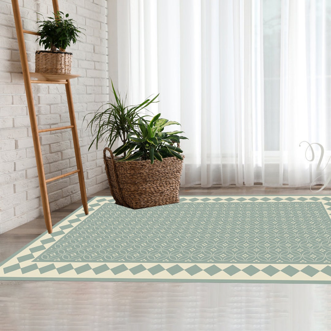 PVC Vinyl Mat .runner Vinyl Floor . Printed PVC Area Rug Door Etsy
