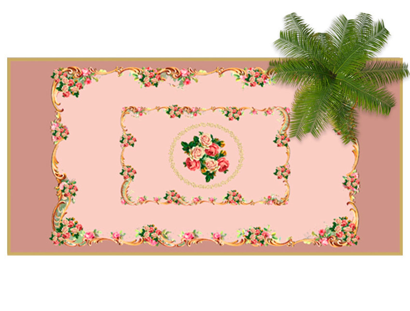 Vintage Mat. Vinyl Mat .PVC Mat . Antique Pink Mat Vintage Etsy