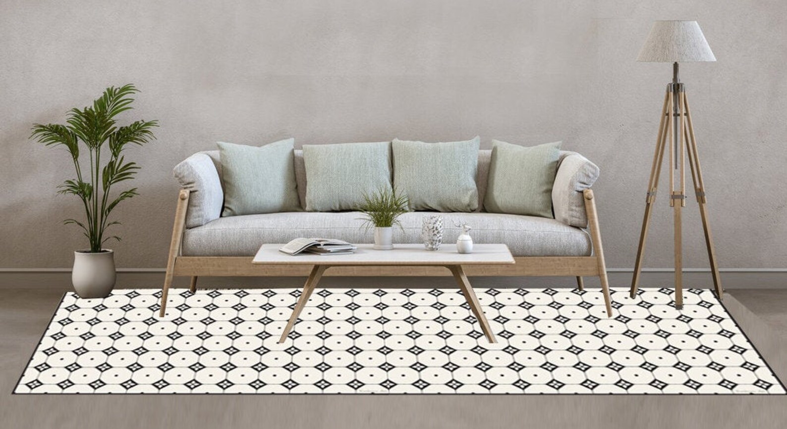 Vinyl mat. vinyl mat .Runner vinyl floor . PVC rug. Geometric Etsy