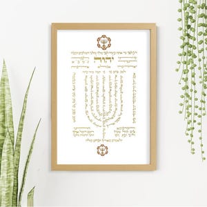 SHIVITI blessing Kabbalah-White background.Jewish  Wall Art.Instant Download| Jewish blessing .Jewish Art.Housewarming Gift