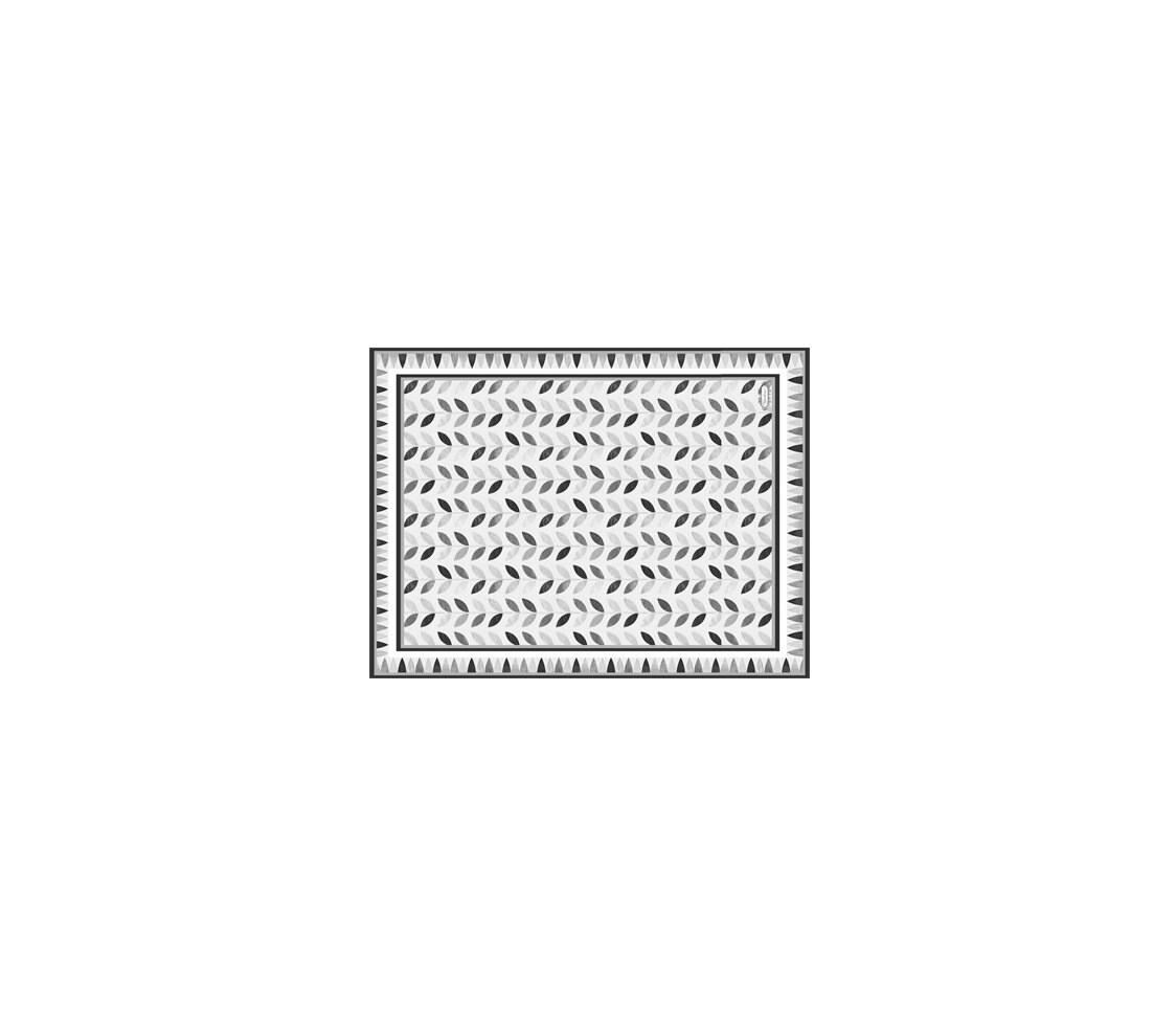 Vinyl Mat .scandinavian Pattern . Vinyl Floor Mat . Linoleum Rug. Art