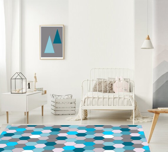 Vinyl Mat Kids Kids Rug Children S Room Vinyl Mat Children S Rooms Mat Art Mat Kids Decor Geometric Pvc Floor Mat Mat For Childrens